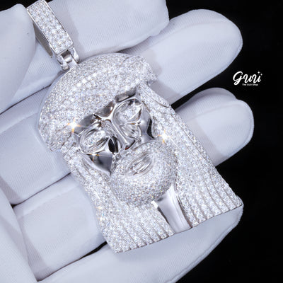 VVS Moissanite Jesus In White Gold