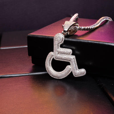 18K Gold-Plated Disabled Sign Necklace