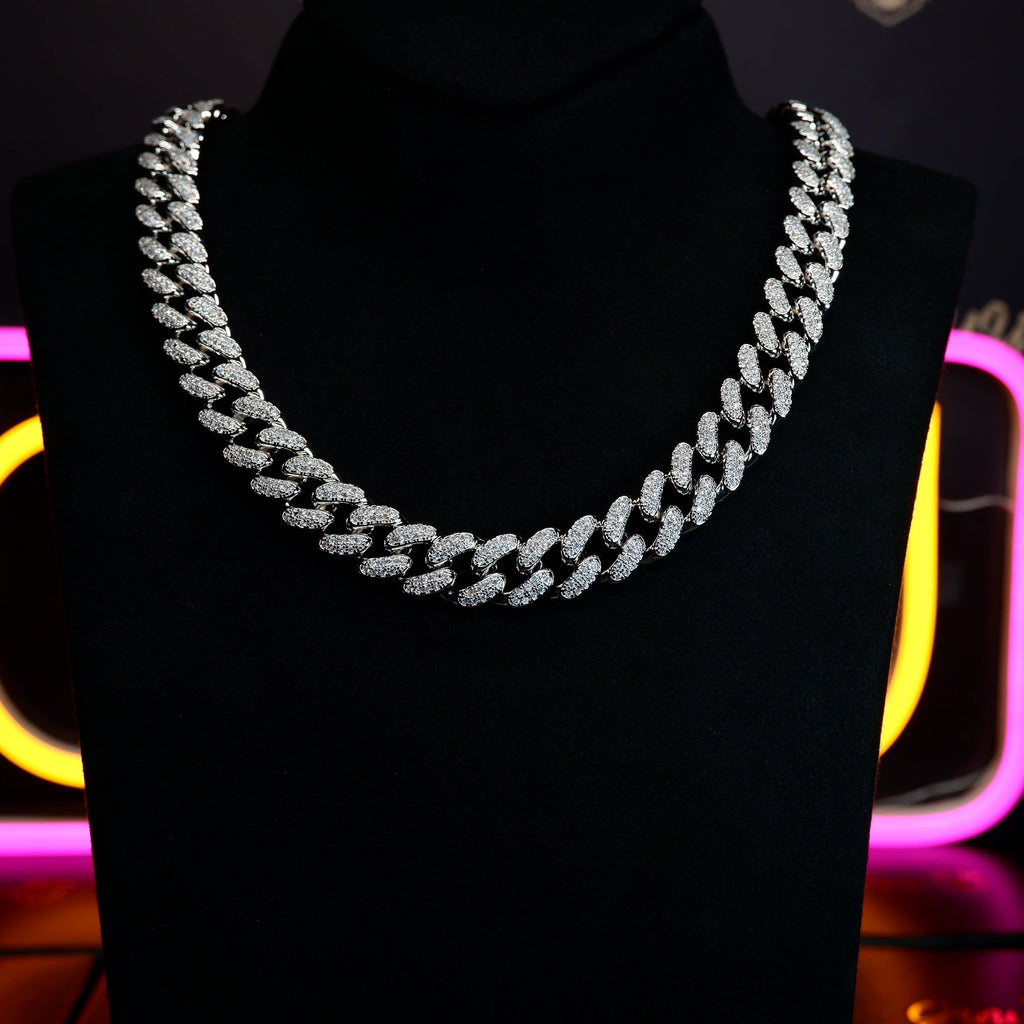 🔥New Flip buckle Iced Cuban Link Chain Silver - The GUU Shop