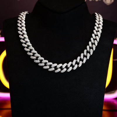 🔥New Flip buckle Iced Cuban Link Chain Silver - The GUU Shop