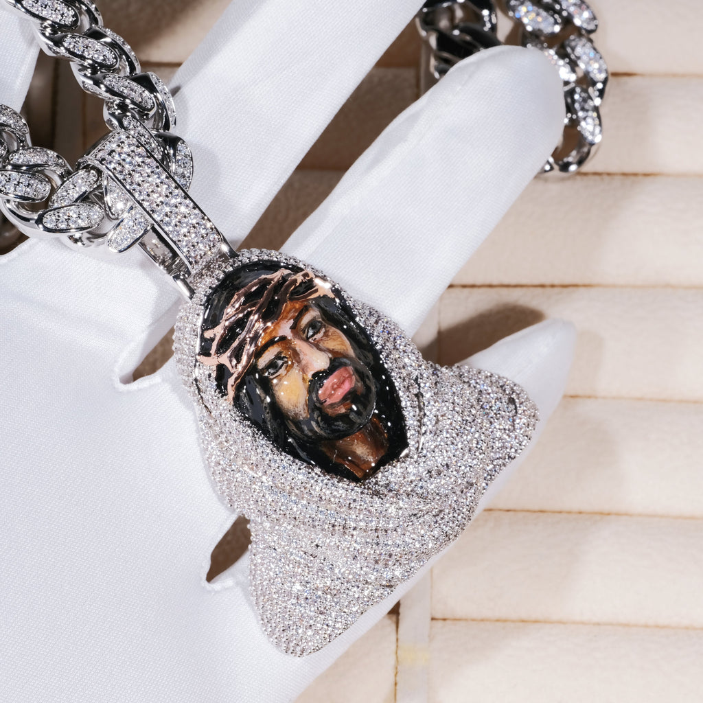 3D Enamel painting Iced Jesus Pendant - The GUU Shop