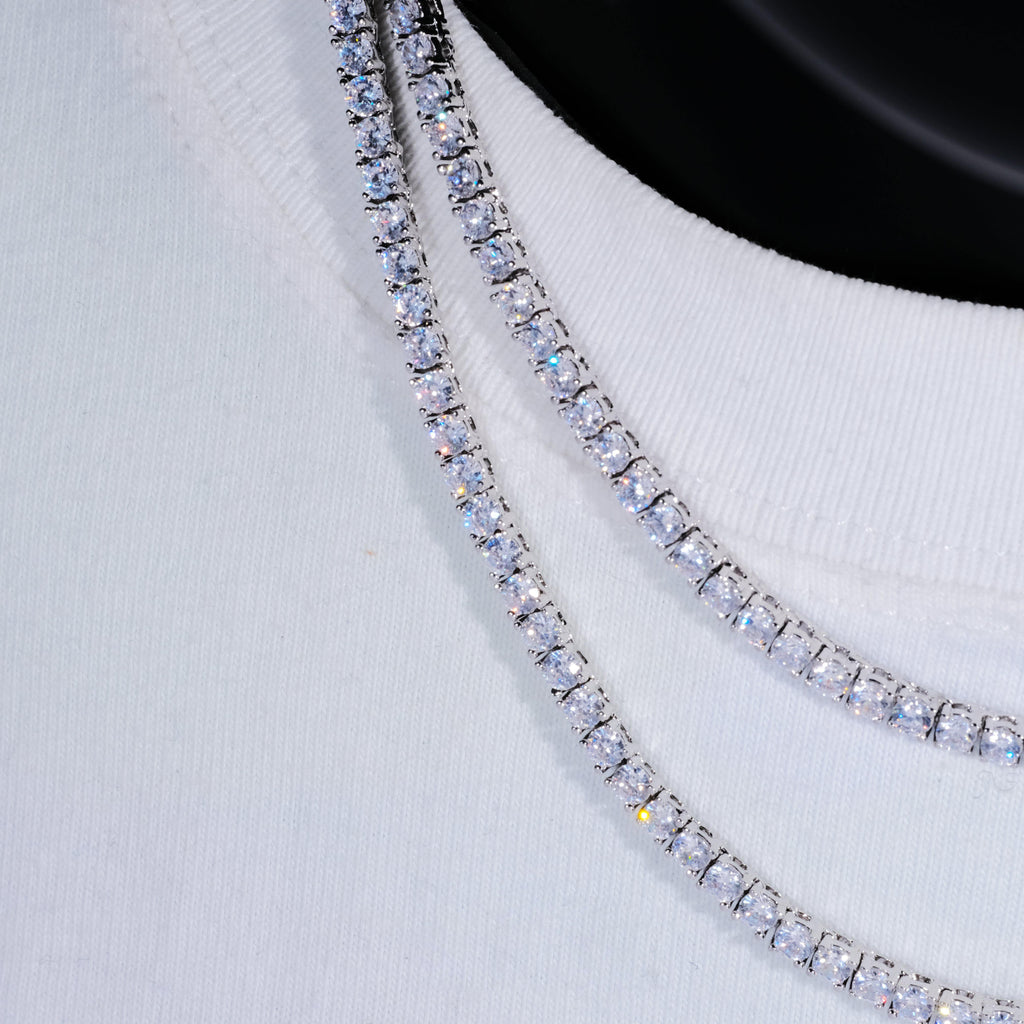 4mm 18K Gold-Plated Iced BlingBling Tennis Chain - The GUU Shop