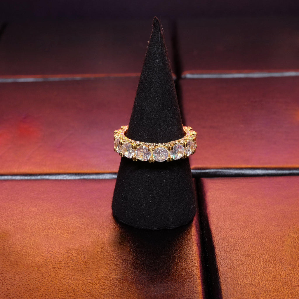 5mm 1" 18K Gold-Plated AAA CZ  Ring