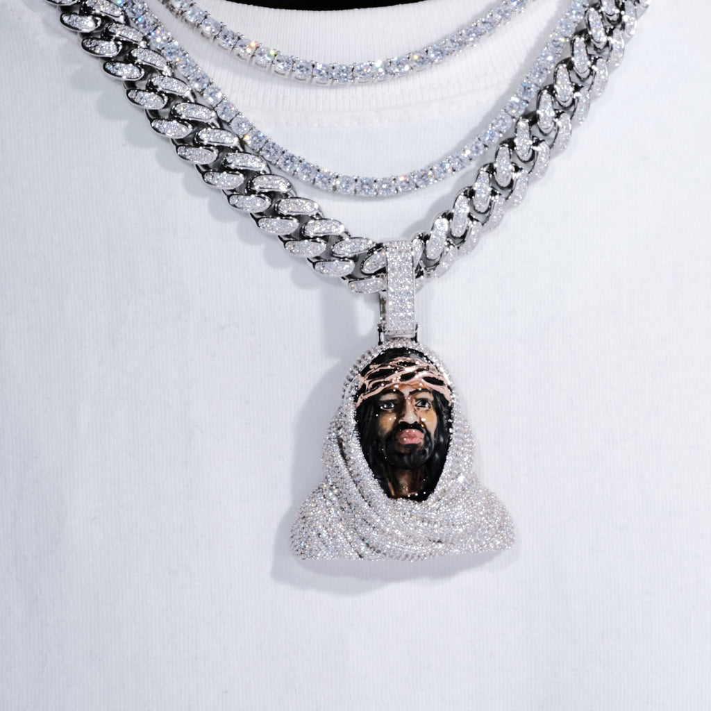 3D Enamel painting Iced Jesus Pendant - The GUU Shop