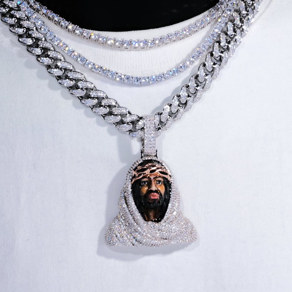 3D Enamel painting Iced Jesus Pendant - The GUU Shop