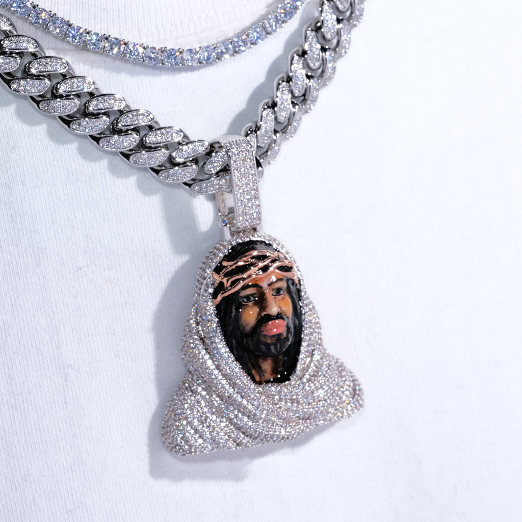 3D Enamel painting Iced Jesus Pendant - The GUU Shop