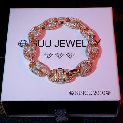 18K Gold-Plated Solid Gucci Link Bracelet - The GUU Shop