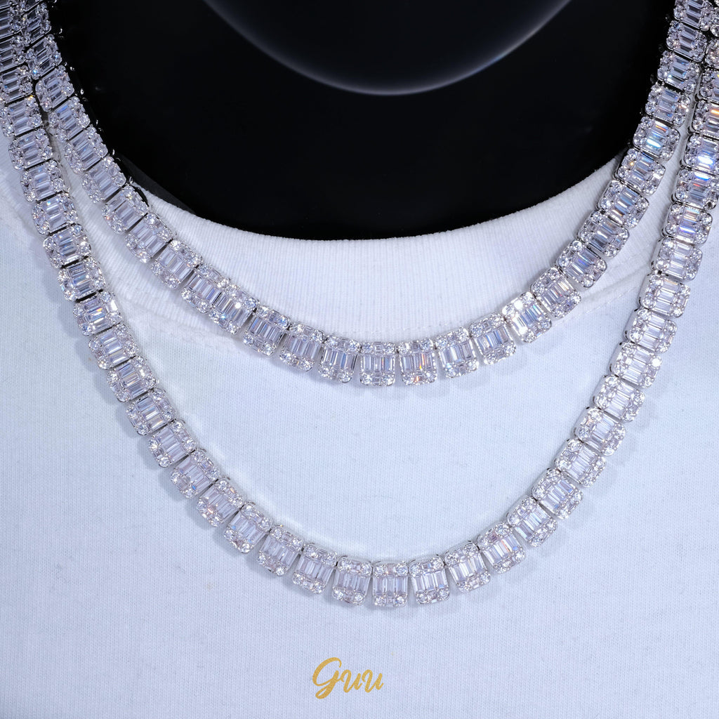 8mm Iced Square Baguette Tennis Chain (Reward) - The GUU Shop