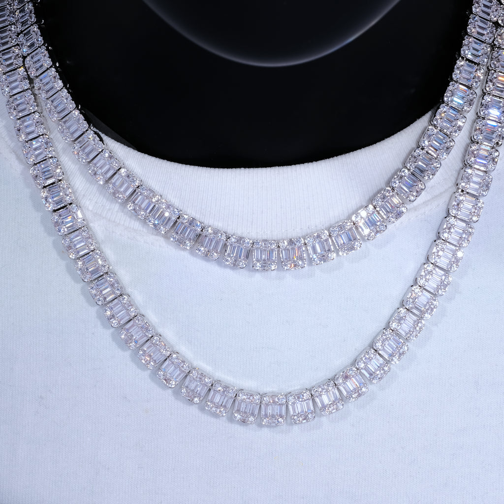 8mm Iced Square Baguette Tennis Chain - The GUU Shop