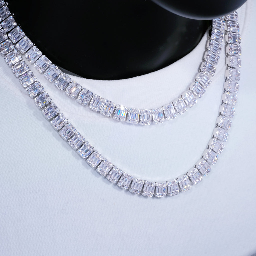 8mm Iced Square Baguette Tennis Chain - The GUU Shop
