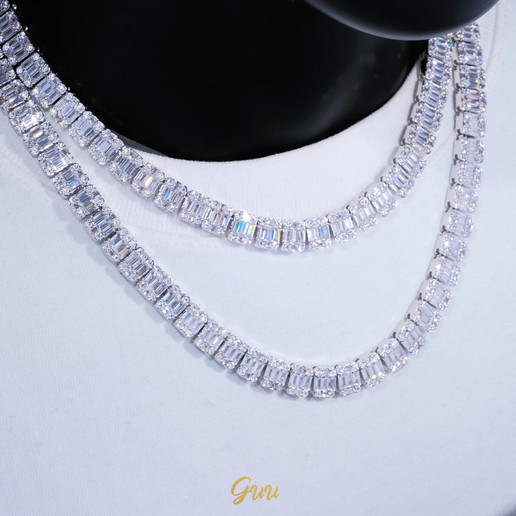 8mm Iced Square Baguette Tennis Chain (Reward) - The GUU Shop