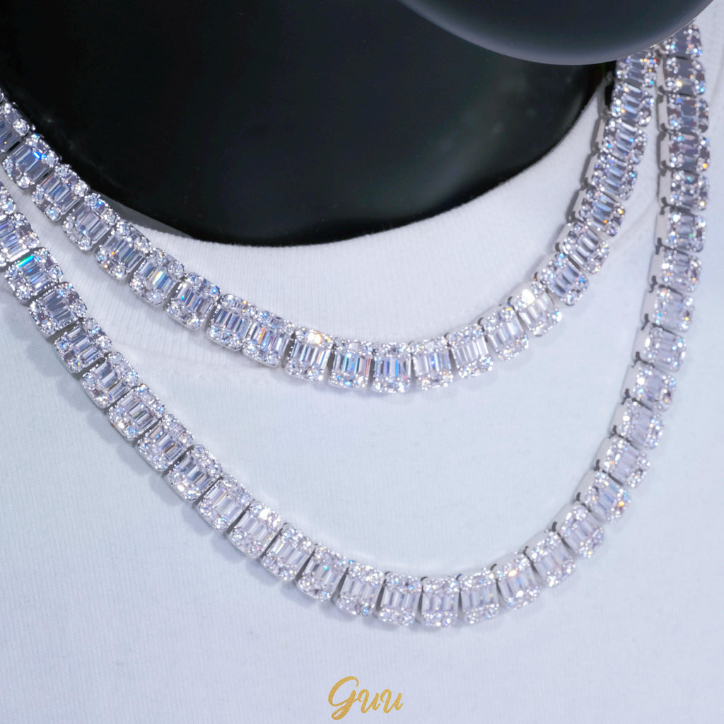 8mm Iced Square Baguette Tennis Chain (Reward) - The GUU Shop