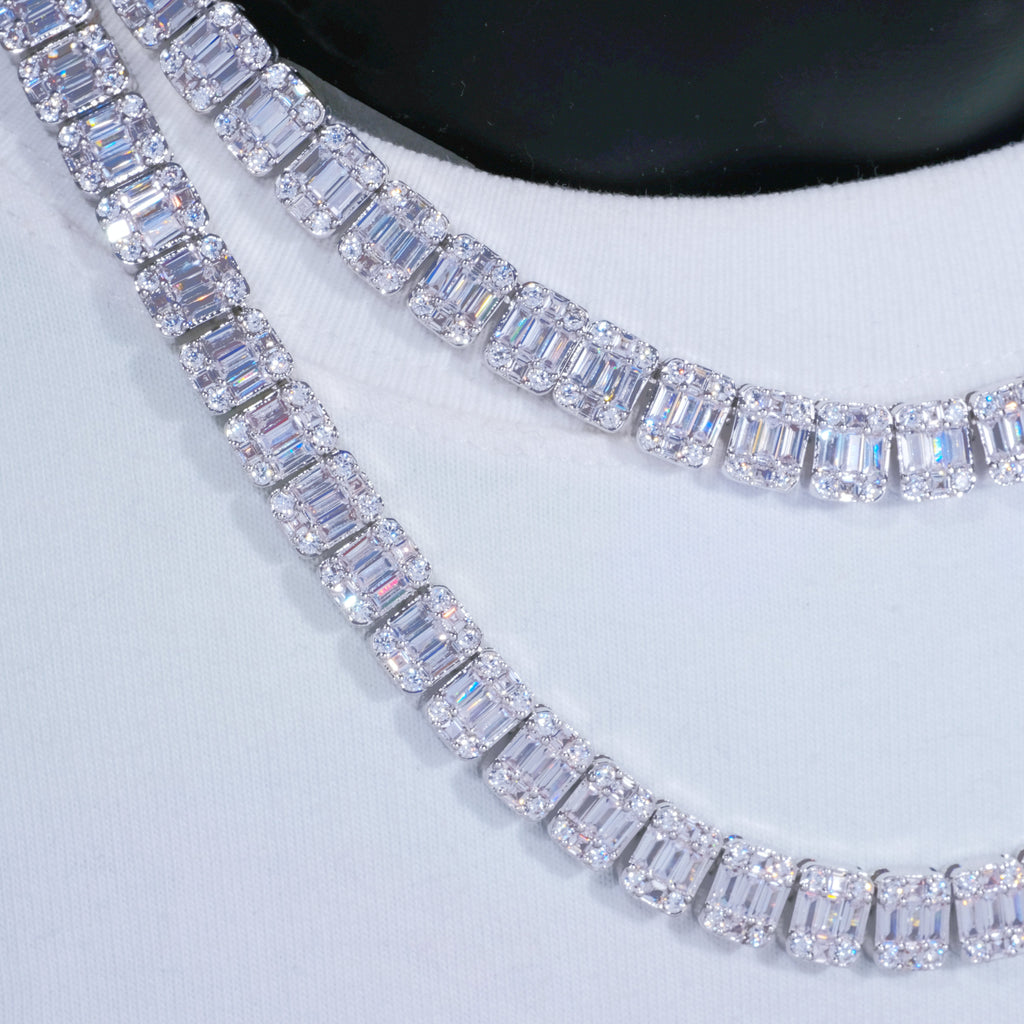 8mm Iced Square Baguette Tennis Chain - The GUU Shop