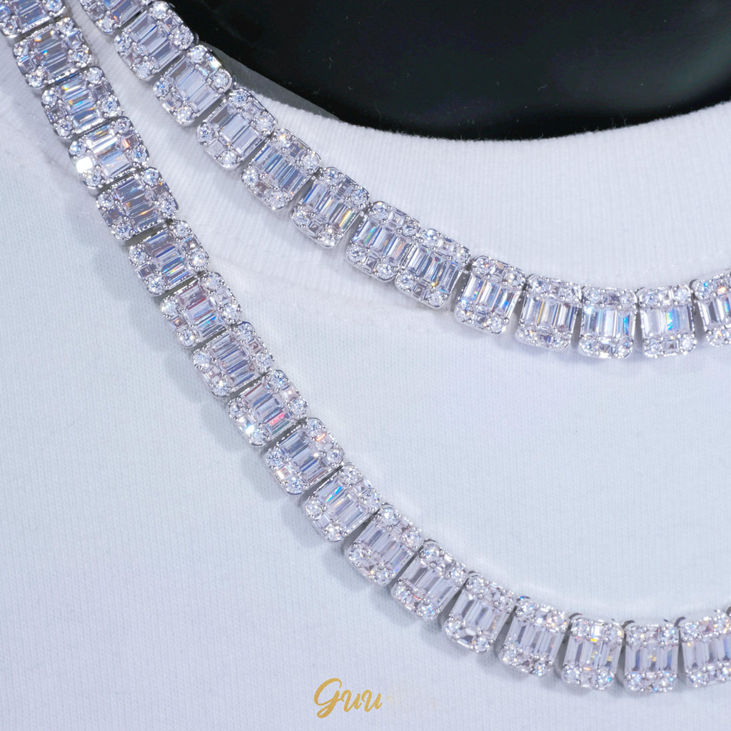 8mm Iced Square Baguette Tennis Chain (Reward) - The GUU Shop