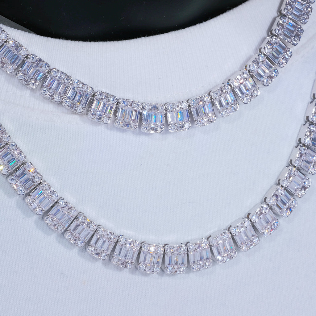 8mm Iced Square Baguette Tennis Chain - The GUU Shop