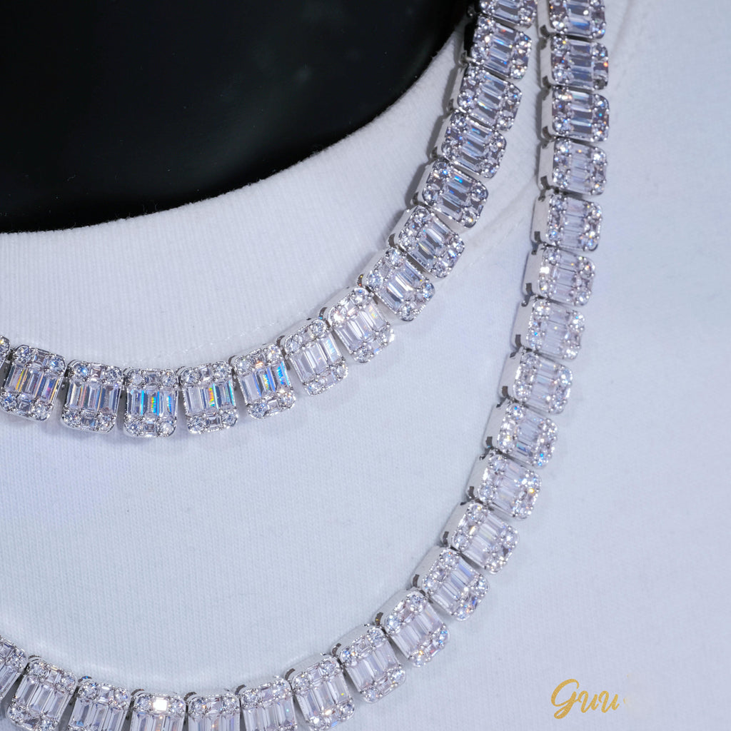 8mm Iced Square Baguette Tennis Chain (Reward) - The GUU Shop