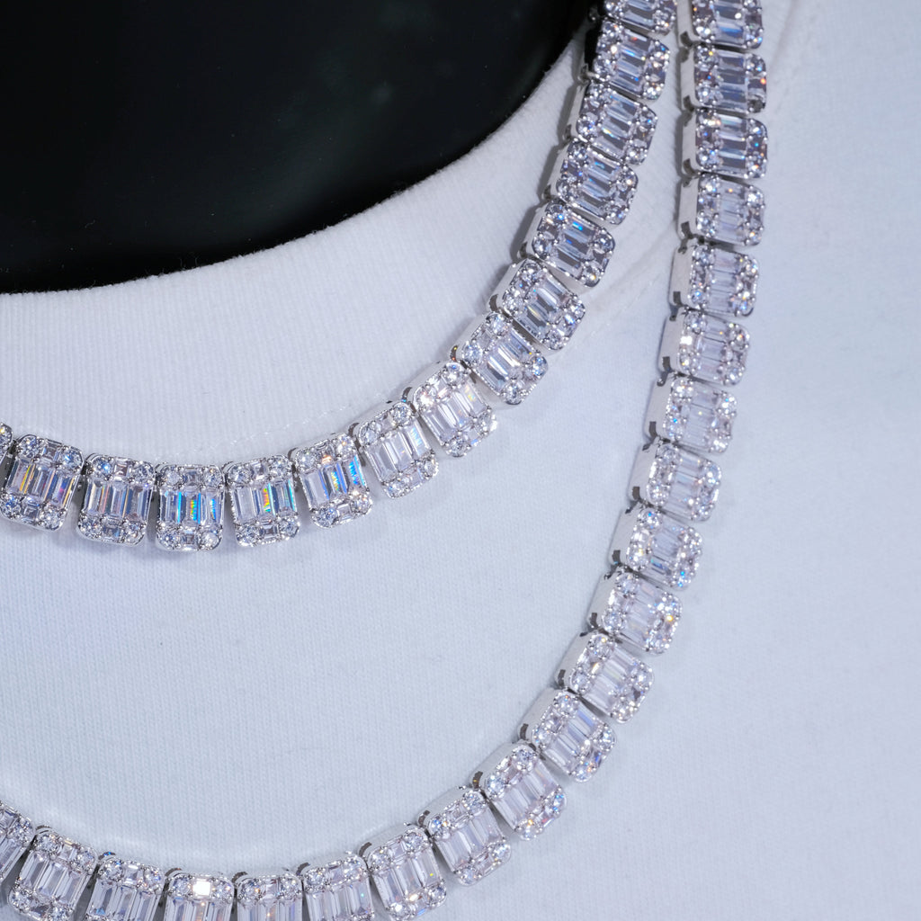 8mm Iced Square Baguette Tennis Chain - The GUU Shop