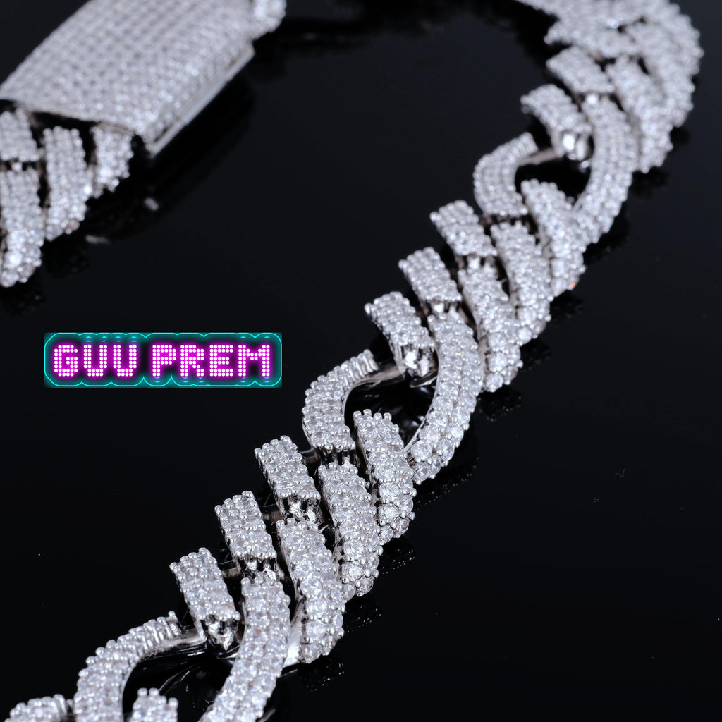 19mm Iced Figaro Chain - The GUU Shop