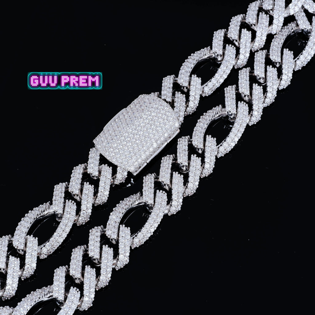 19mm Iced Figaro Chain - The GUU Shop