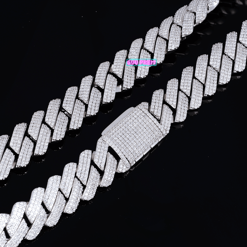 19mm Iced Prong Cuban Chain - The GUU Shop