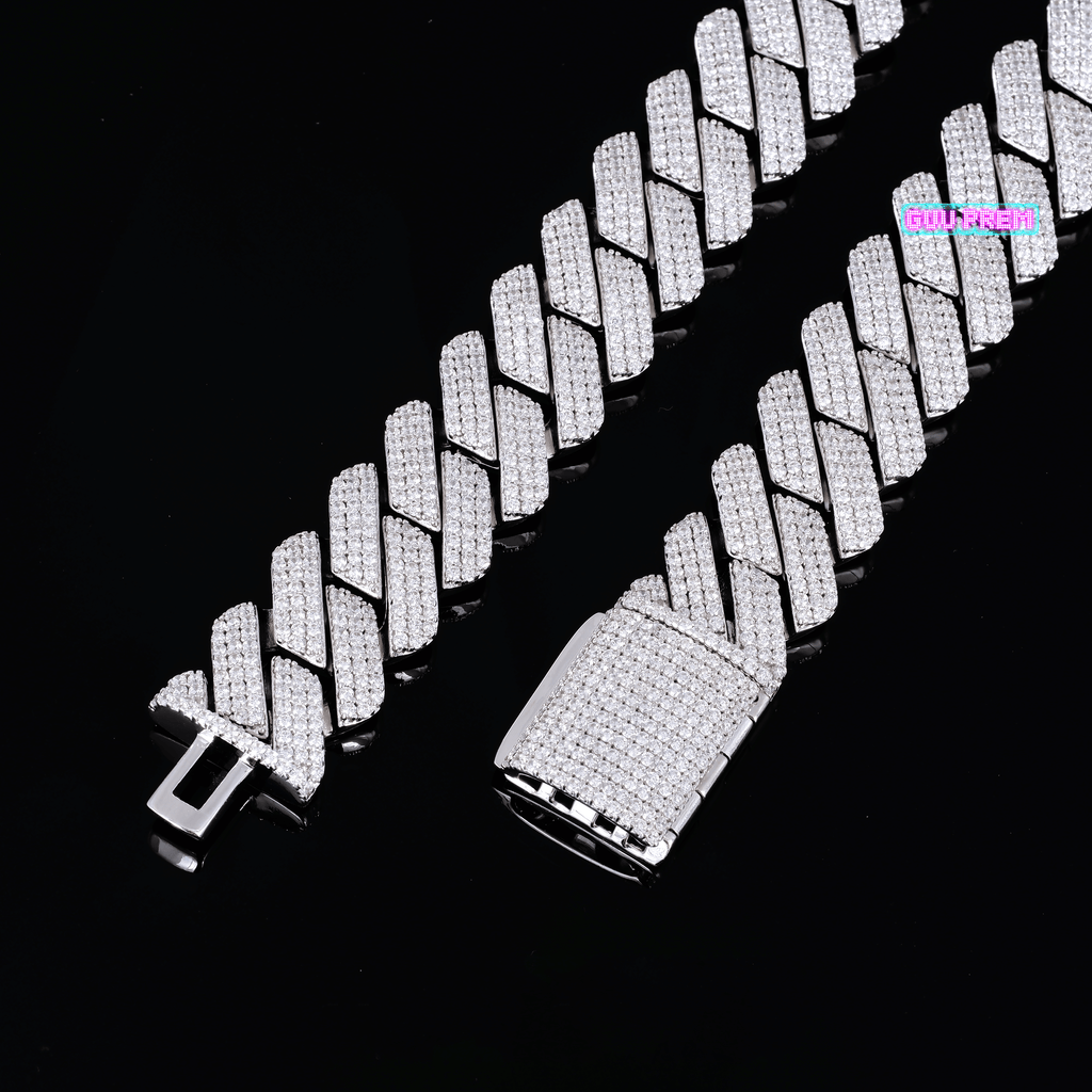 19mm Iced Prong Cuban Chain - The GUU Shop