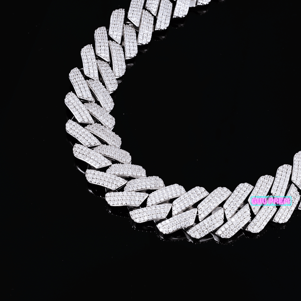 19mm Iced Prong Cuban Chain - The GUU Shop