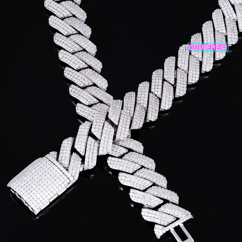 19mm Iced Prong Cuban Chain - The GUU Shop
