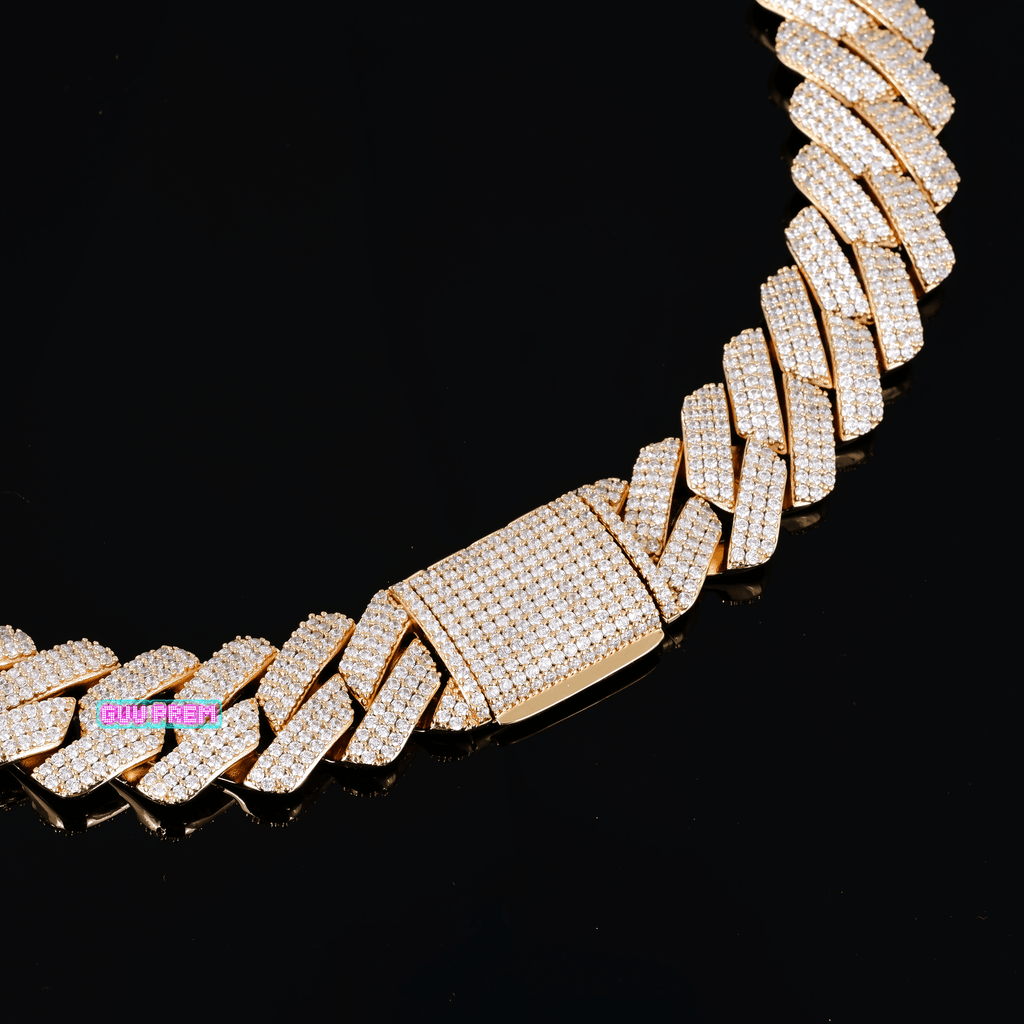 19mm Iced Prong Cuban Chain - The GUU Shop