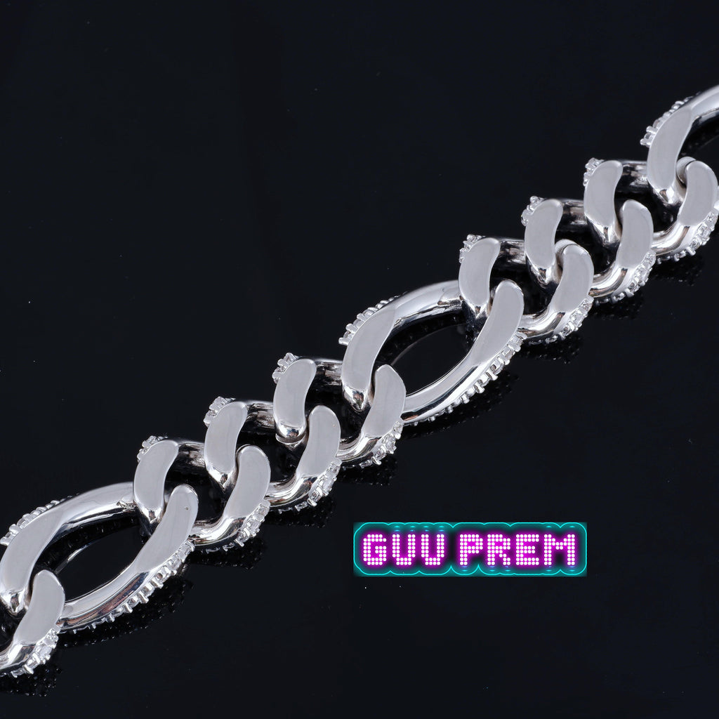19mm Iced Figaro Chain - The GUU Shop