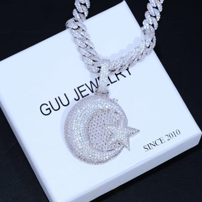 The White star and Crescent Necklace