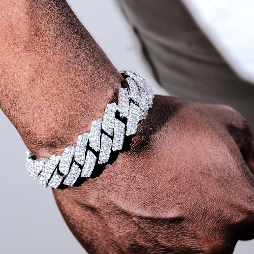 19MM 2-Row Iced Prong Cuban Bracelet - The GUU Shop