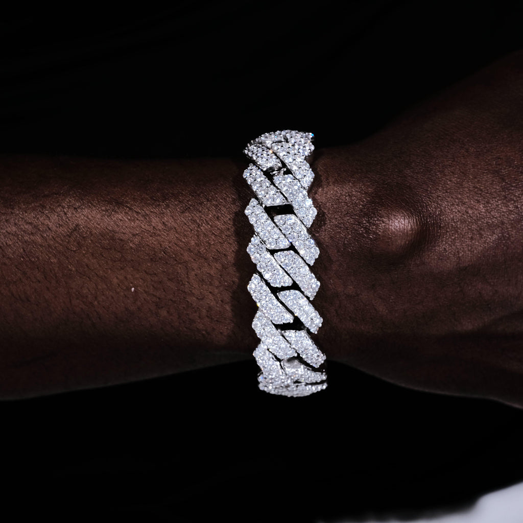 19MM 2-Row Iced Prong Cuban Bracelet - The GUU Shop
