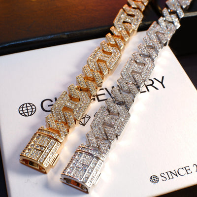 18K Gold-Plated Polygon Cuban Link Bracelet - The GUU Shop