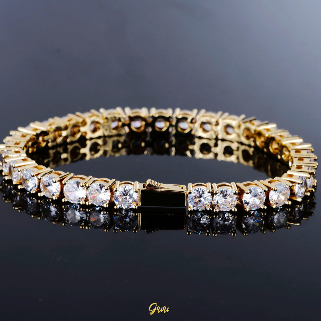 18k Gold-Plated  5mm AAA CZ Hip Hop Tennis Chain # Tennis Bracelet (Reward) - The GUU Shop