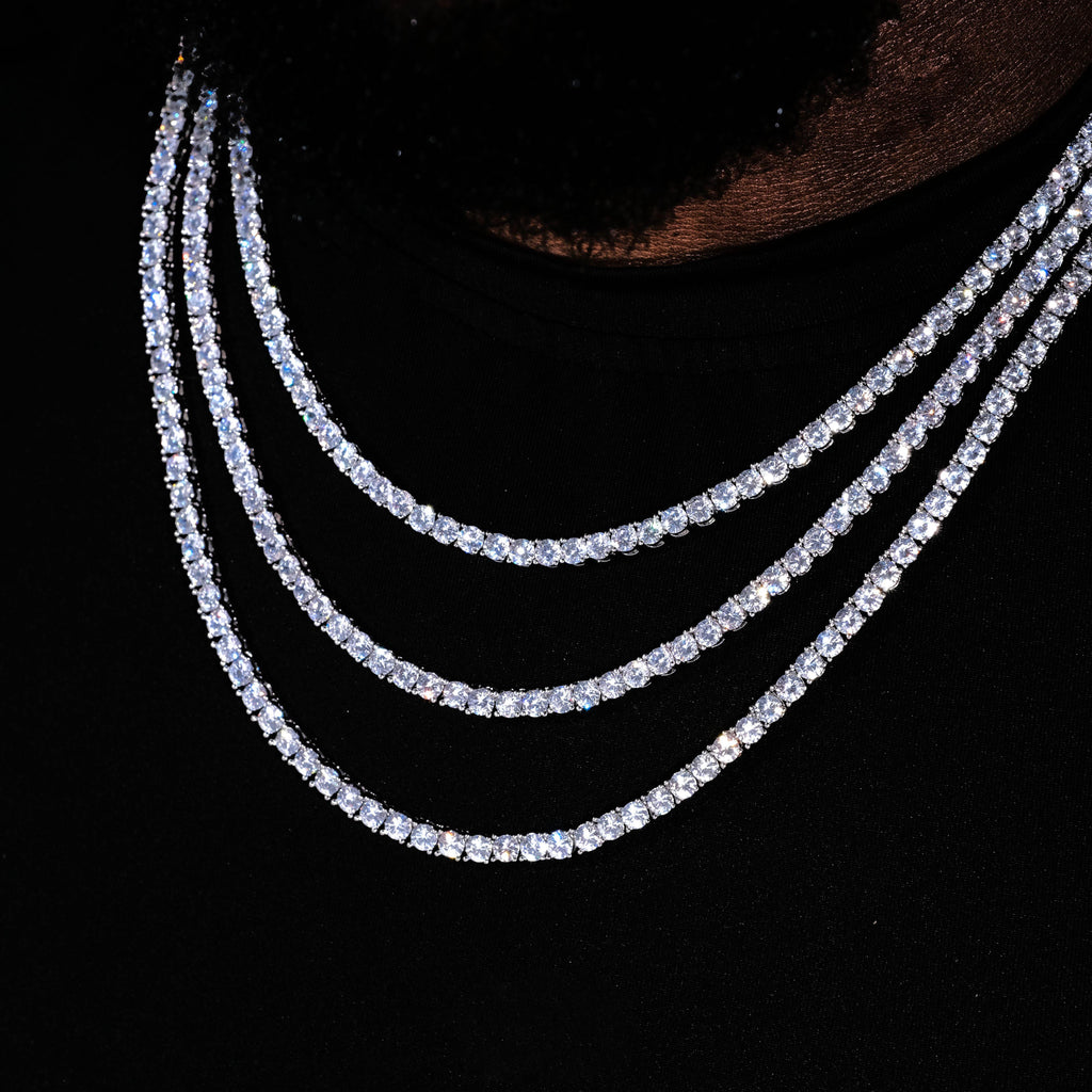 4mm 18K Gold-Plated Iced BlingBling Tennis Chain - The GUU Shop