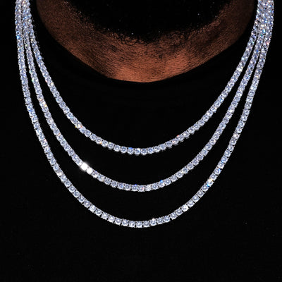 4mm 18K Gold-Plated Iced BlingBling Tennis Chain - The GUU Shop