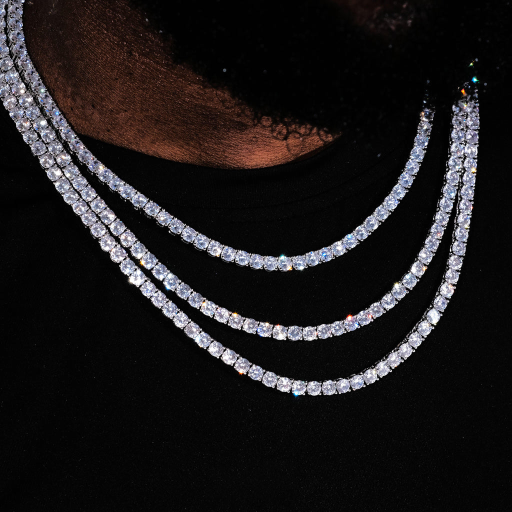 4mm 18K Gold-Plated Iced BlingBling Tennis Chain - The GUU Shop