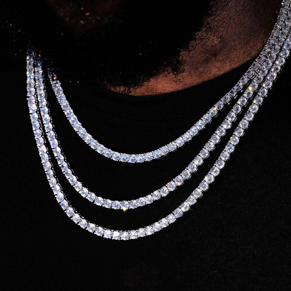 5mm 18K Gold-Plated Iced BlingBling Tennis Chain (Reward)