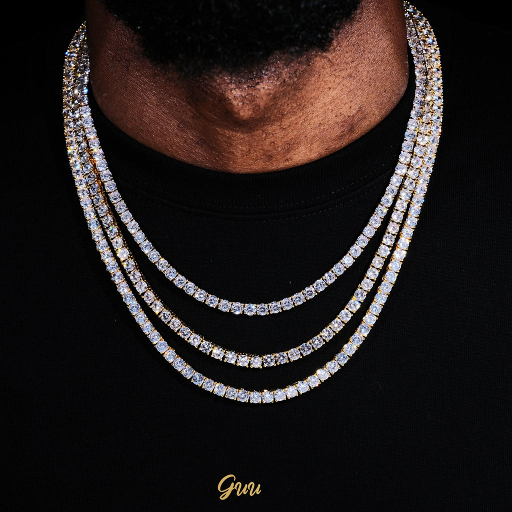 5mm 18K Gold-Plated Iced BlingBling Tennis Chain (Reward) - The GUU Shop