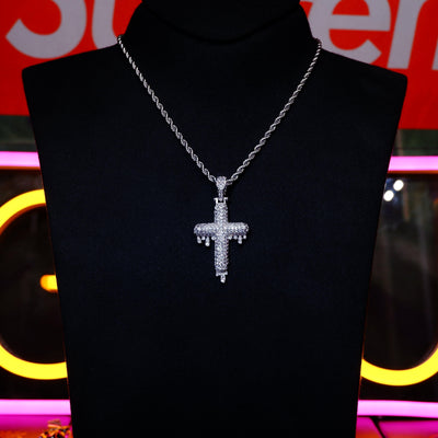 18K Gold-Plated Micro-inlay CZ Cross Necklace - The GUU Shop