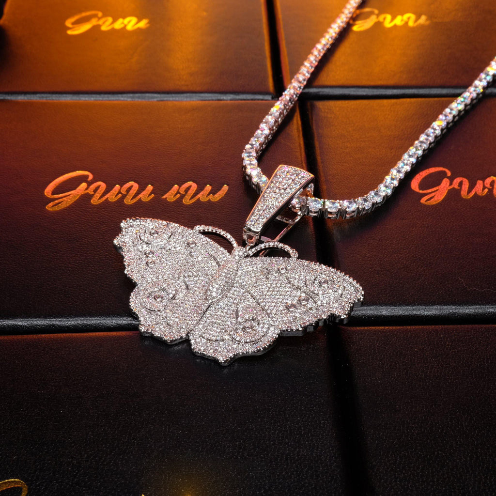 18K Gold-Plated Micro Inlay  AAA CZ Butterfly Pendant - The GUU Shop