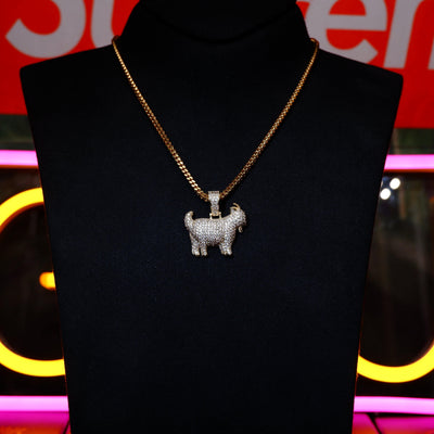 Iced 29mm Goat Iced Necklace - The GUU Shop