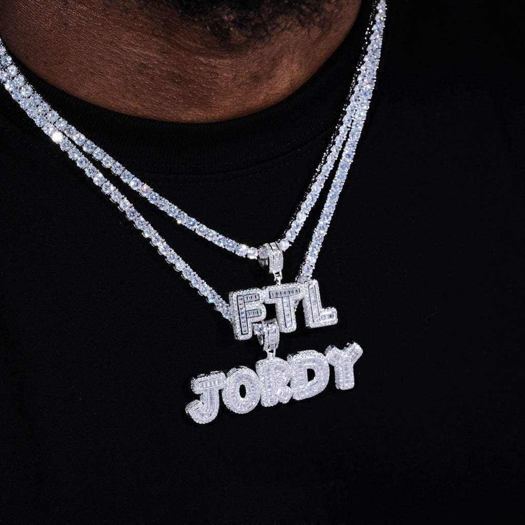 Small Baguette Custom Pendant