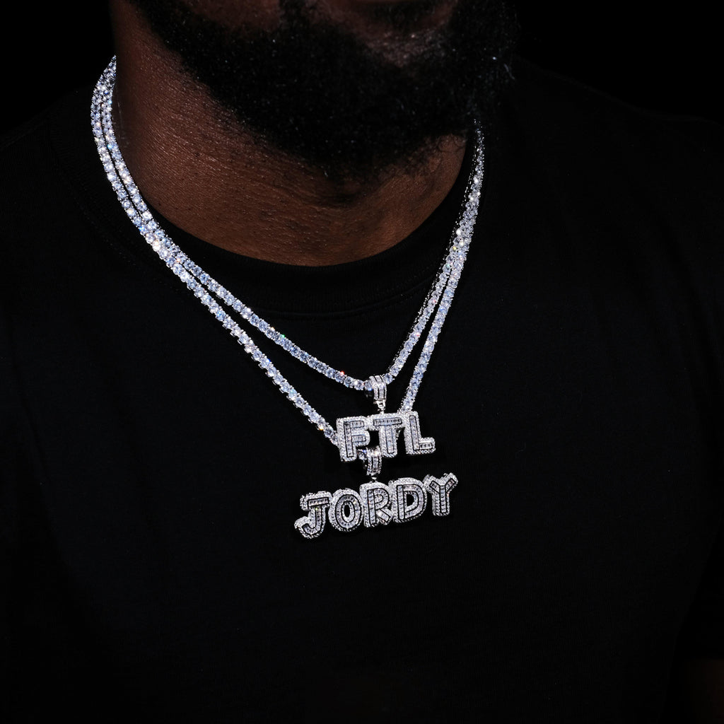 Small Baguette Custom Pendant