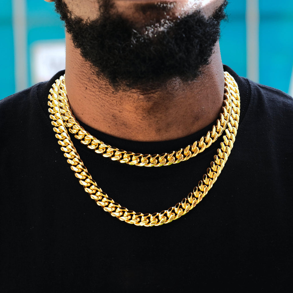 [Box Clasp]12mm Classic Miami Cuban