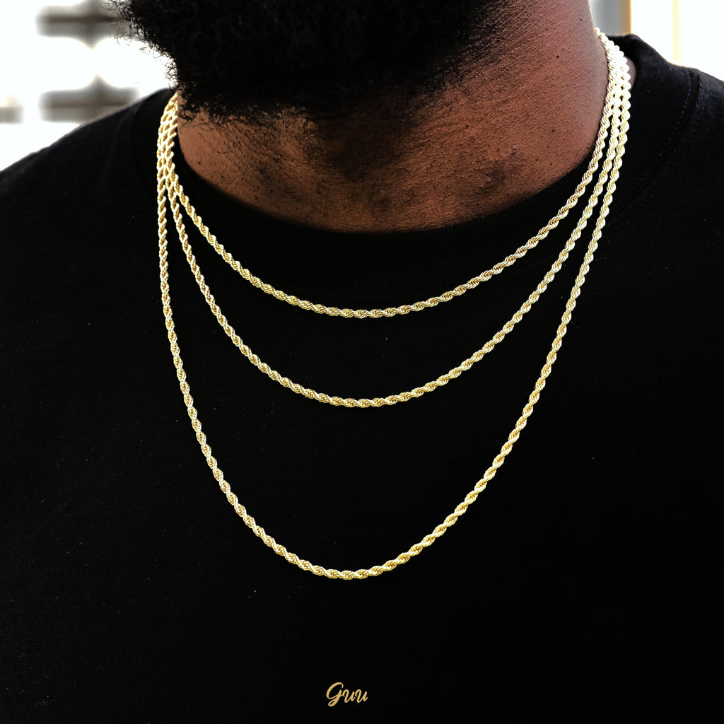 2mm Rope Chain Stack 2mm Rope Chain – The GUU Shop