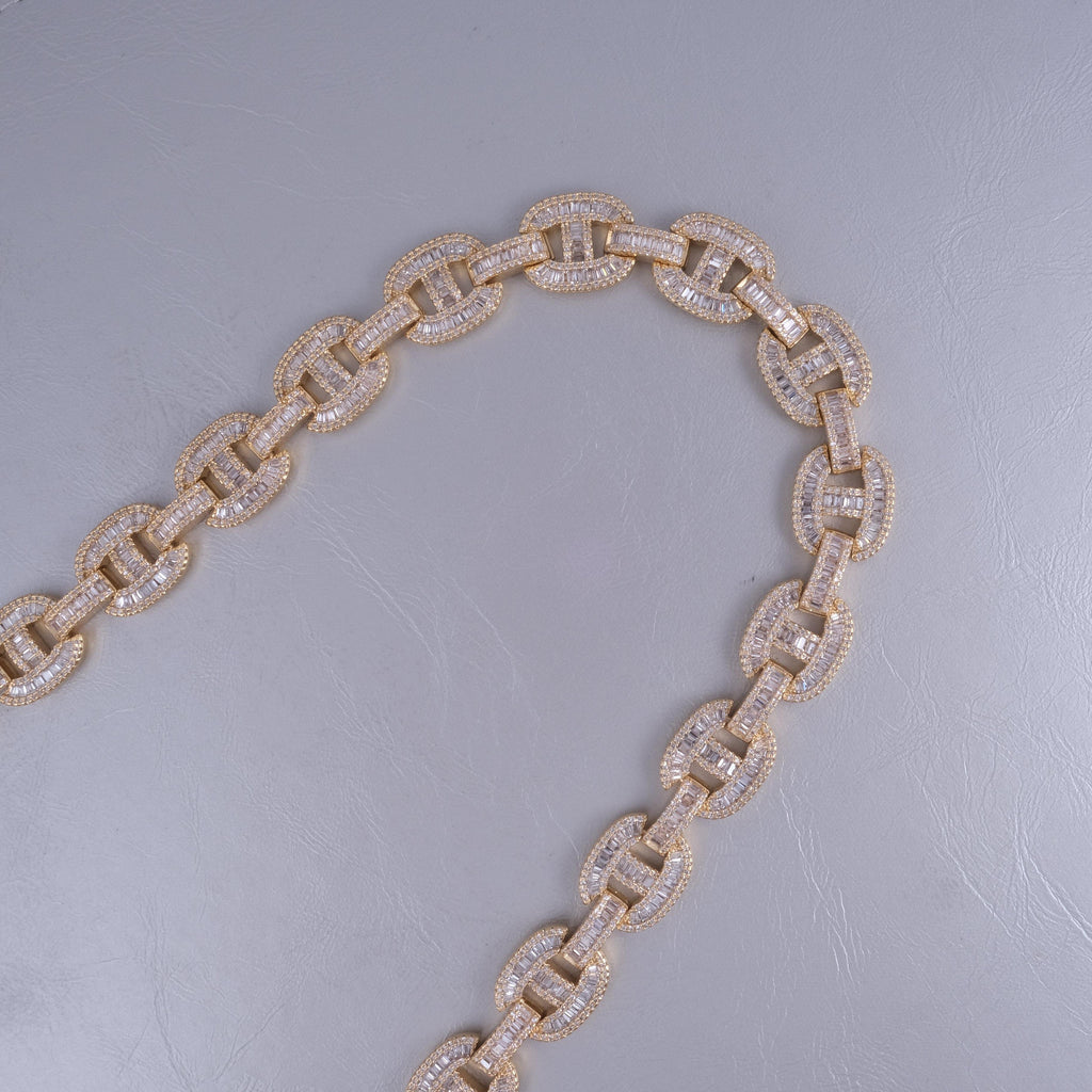 15mm Baguette Mariner Chain 18k Gold - The GUU Shop