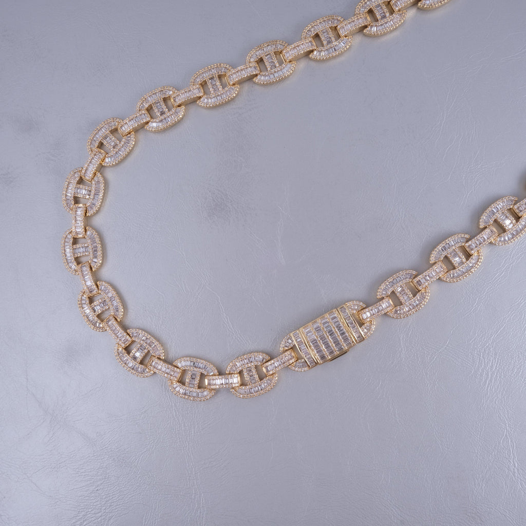 15mm Baguette Mariner Chain 18k Gold - The GUU Shop