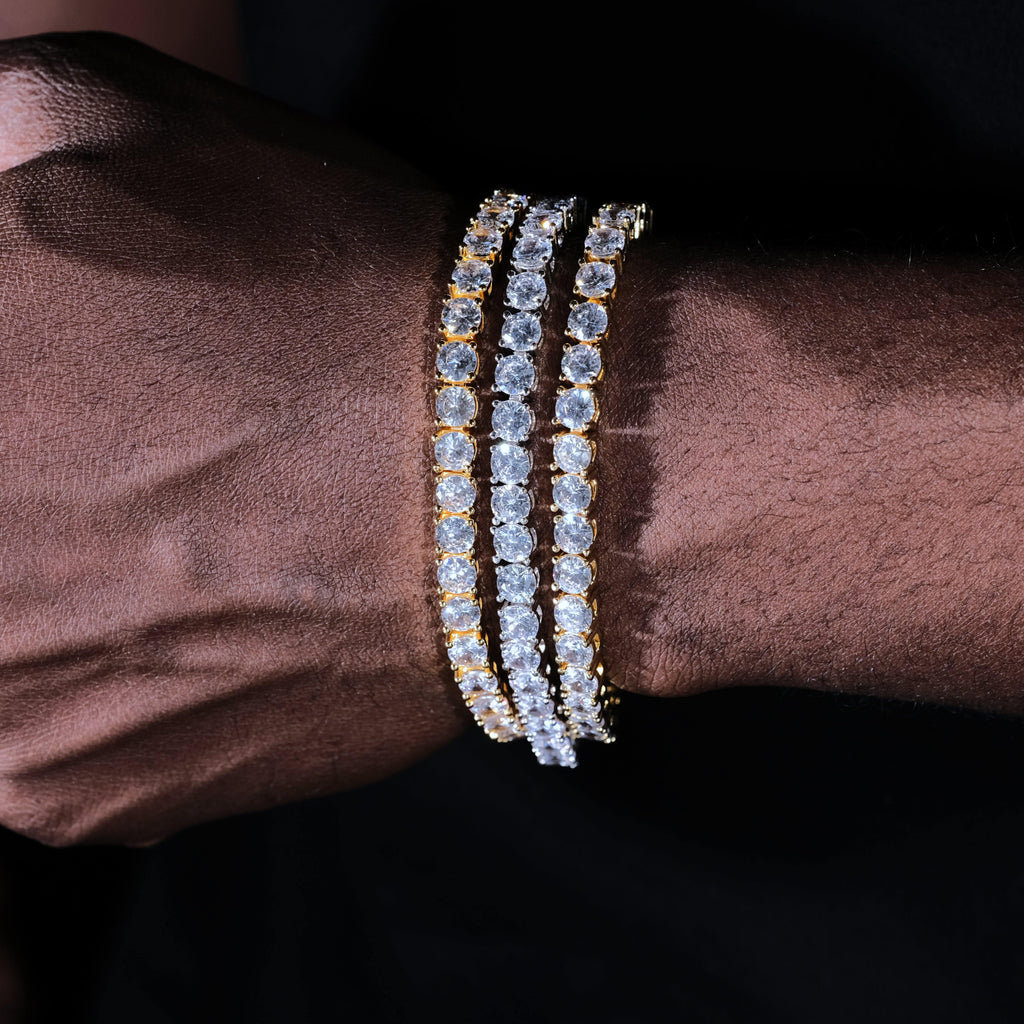 18k Gold-Plated  5mm AAA CZ Hip Hop Tennis Chain # Tennis Bracelet - The GUU Shop