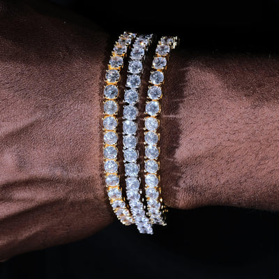 18k Gold-Plated  5mm AAA CZ Hip Hop Tennis Chain # Tennis Bracelet - The GUU Shop